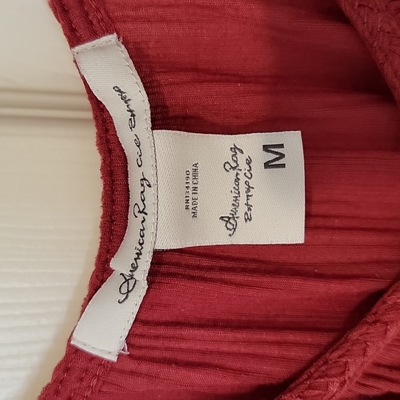 American Rag Button Up Drawstring Blouse - Picture 3 of 6